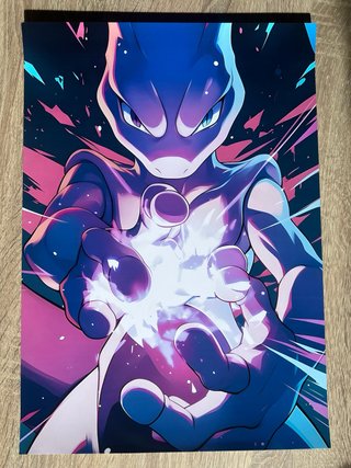 Póster Anime Mewtwo