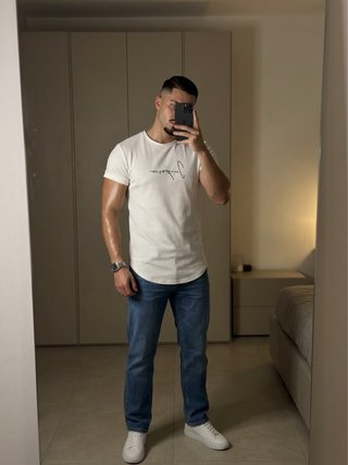 Camiseta Blanca Manga Corta