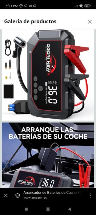 Arrancador de Baterías de Coche 8000A