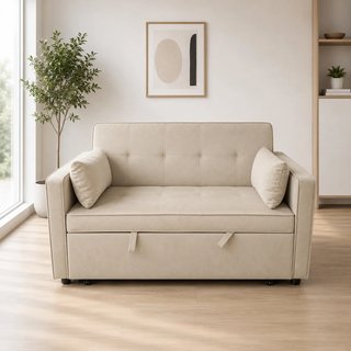Sofá cama beige 2 plazas - CHOLLO!!