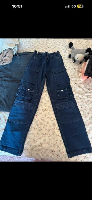 Pantalones vaqueros cargo anchos