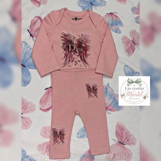 Conjunto de dos piezas rosa bebé