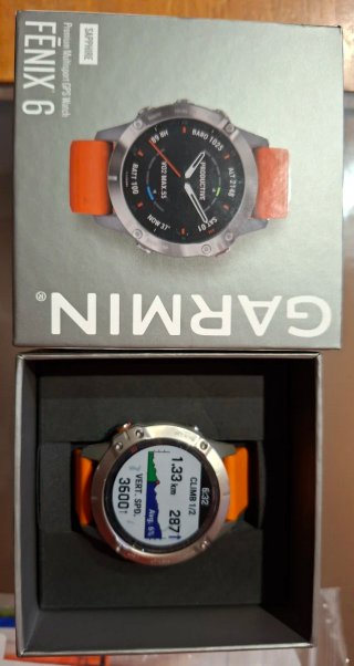 Reloj Garmin Fenix 6 Zafiro Naranja