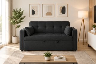 Sofá Cama Negro 2 Plazas nuevo - LIQUIDAMOS!!!