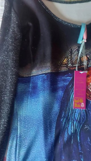 Vestido estampado de manga larga sin estrenar