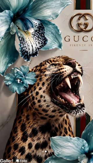 Lámina Decorativa Gucci con Leopardo
