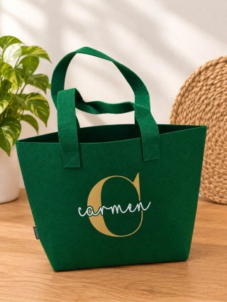 Tote Bag de Fieltro Verde