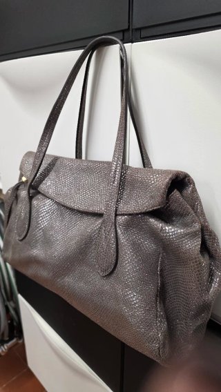 Borsa Gianni Chiarini pelle grigio/argento