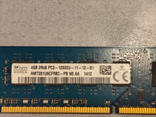 2x 4GB DDR3 RAM Módulos PC Kingston-SKhynix