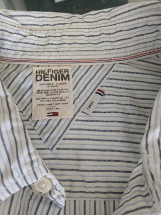 Camisa Tommy Hilfiger Rayas Azul/Blanco