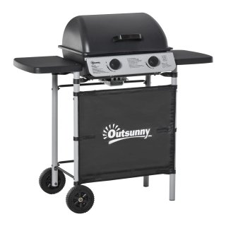 Barbecue a Gas con Coperchio e Ruote da 5.6kW BBQ
