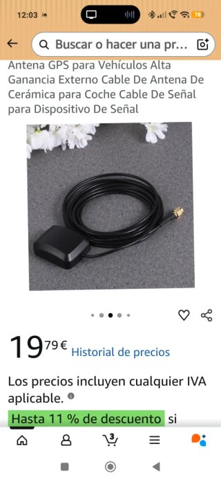 Antena GPS de Alta Ganancia para Vehículo