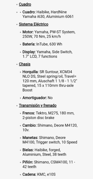 Bicicleta Eléctrica Haibike Hardnine