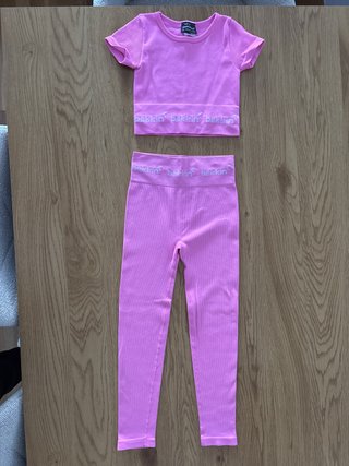 Conjunto Deportivo Rosa (Top y Mallas) Talla 5