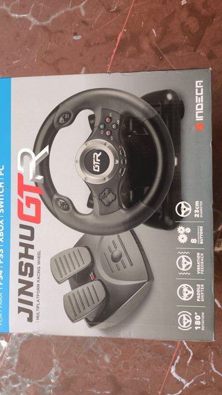 Volante JINSHU GTR + Pedales PS4/PS3/XBOX/PC