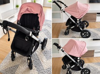 Silla de paseo Bugaboo rosa y negra