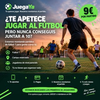 ¿Buscas gente para jugar al fútbol?