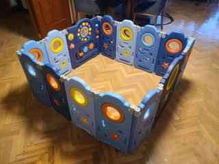 Parque Infantil YOLEO Rocket azul de 14 paneles