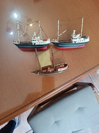 Set de 3 Mini Barcos Decorativos