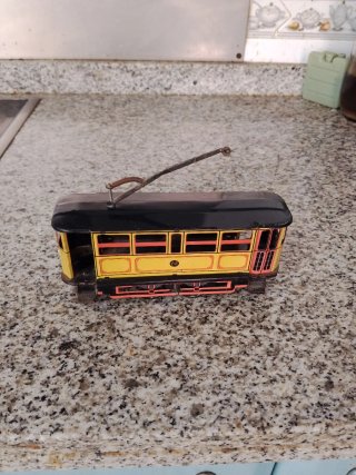 Vagón de tren hojalata vintage 1905-1923