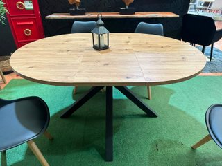 Mesa extensible madera y metal 110-159cm