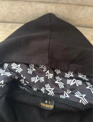 Chaqueta Alpha Industries cremallera negra