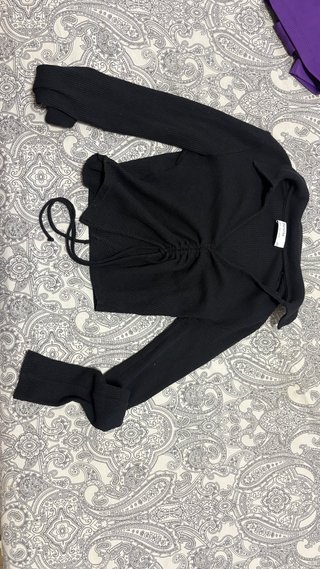 Camiseta Manga Larga Negra Talla S