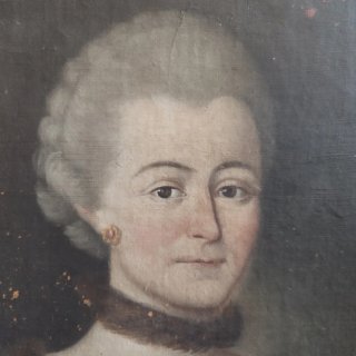 Retrato Antiguo Francés Siglo XVIII