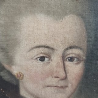 Retrato Antiguo Francés Siglo XVIII