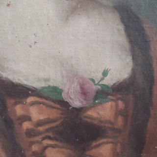 Retrato Antiguo Francés Siglo XVIII