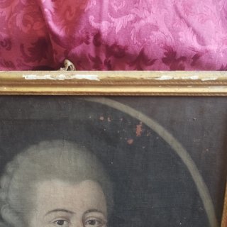Retrato Antiguo Francés Siglo XVIII