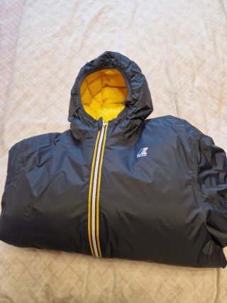Piumino K-Way Nero e Giallo
