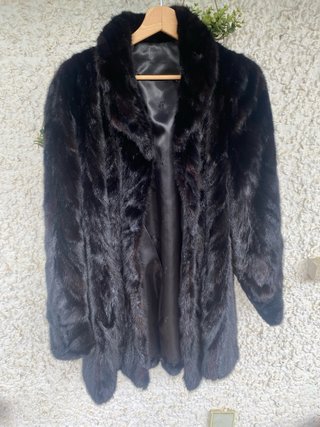 Abrigo de Piel Negro