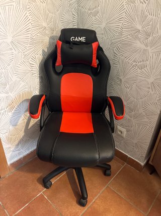 Silla Gamer GAME Negra y Roja