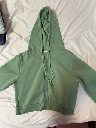 Sudadera verde con cremallera