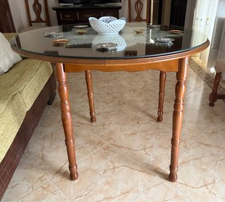 Mesa redonda extensible 90-120 cm+ Complementos