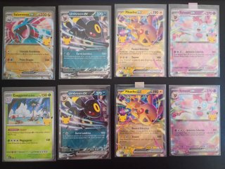 8 Cartas Pokémon 30 aniversario