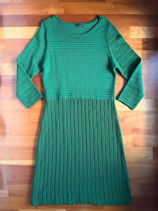 Vestido verde punto