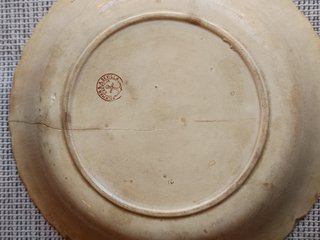 Lebrillo antiguo Pickman con pájaros