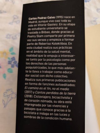 Poemario Antipoesía a 2 ruedas de Carlos Pedraz