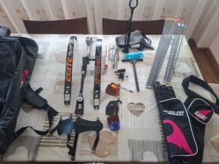 Arco recurvo olímpico completo para zurdo.