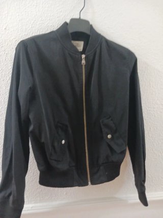Cazadora Bomber Negra Talla S