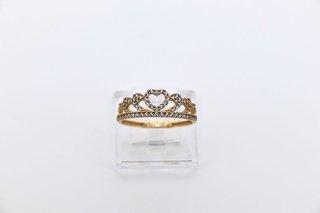 ANILLO PEQUEÑO CORONA CIRCONITAS AZULES.