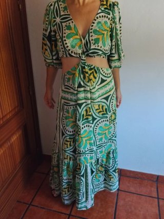 Vestido Largo Estampado