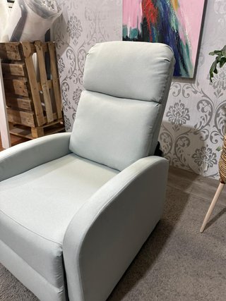 Sillón Reclinable Manual Azul
