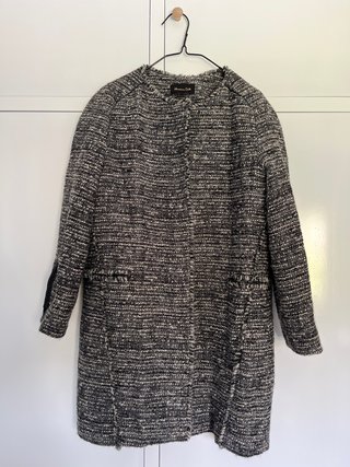 Abrigo Massimo Dutti Gris y azul
