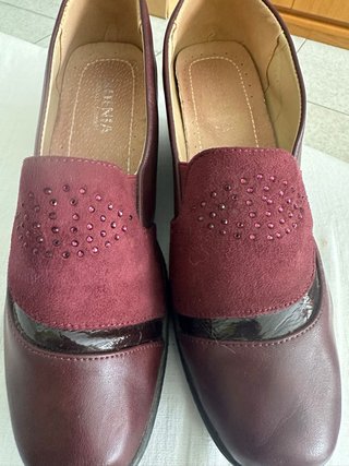Zapatos Burdeos Mujer