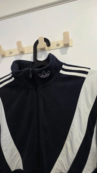 Sudadera Polar Adidas Originals Mid Zip Azul/Blanc