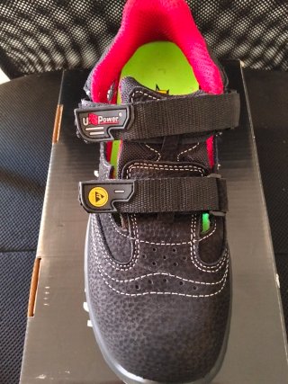 Zapatos de seguridad UPower mujer negros/rojos