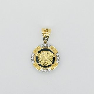 COLGANTE REDONDO MEDUSA ONIX Y GRECA.